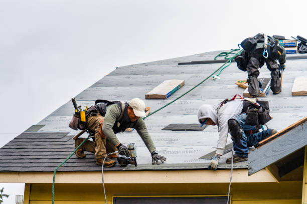 Professional Gutter Installation technician working in Pinesdale, MT